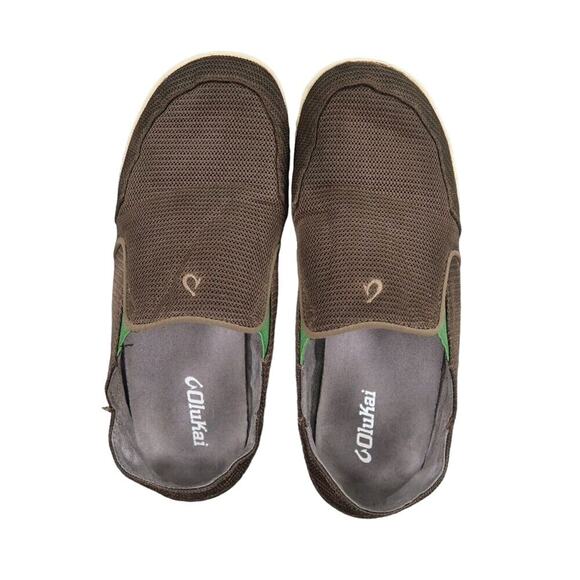 OluKai Shoes Mens 9 Casual Slip On Mesh Nohea Loafer Brown Slide Comfort Active main image 10